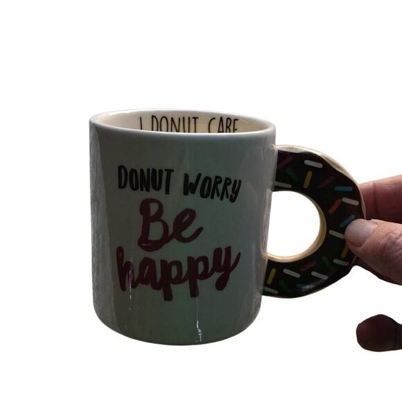 Donut Worry Be Happy Coffee Cup - Picture 4 of 8